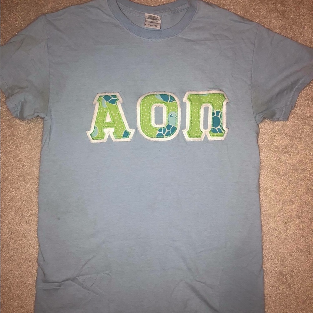 AOII Turtle Stitched Letters